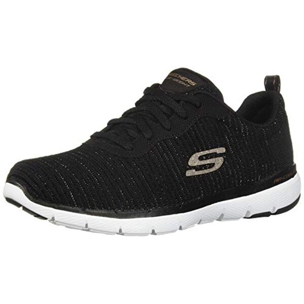 skechers flex appeal 3.0 black rose gold
