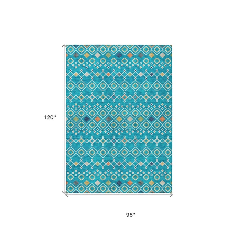 HomeRoots Geometric Modern Rectangle Outdoor Rug