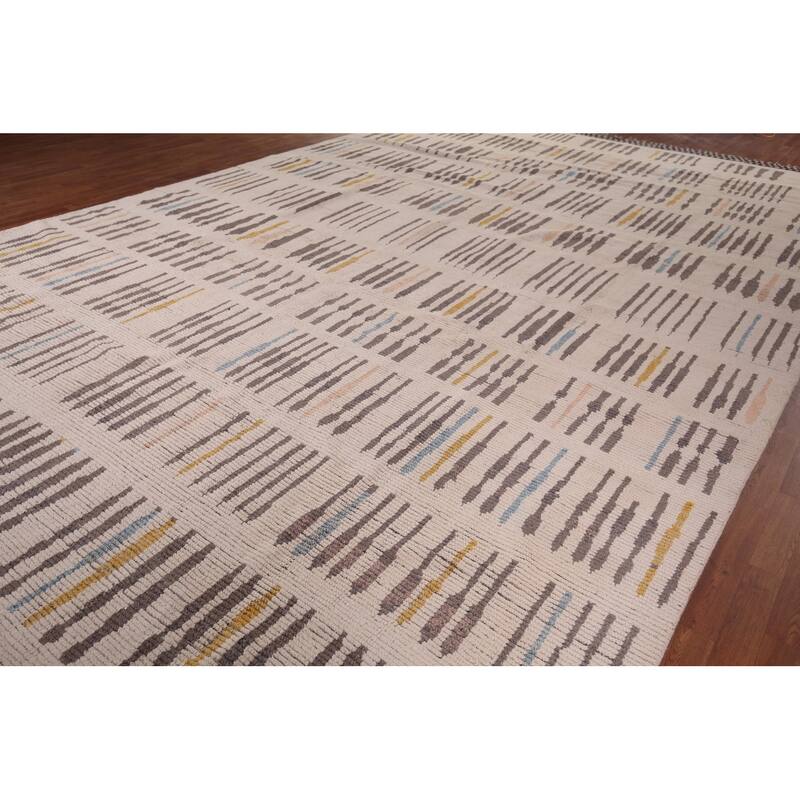 Moroccan Oriental Large Area Rug Handmade Living Room Wool Carpet - 11'9"x 18'9"