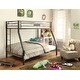 preview thumbnail 3 of 1, Bunk Bed (Queen/Queen) Metal Construction with Ladders and full-length guardrails