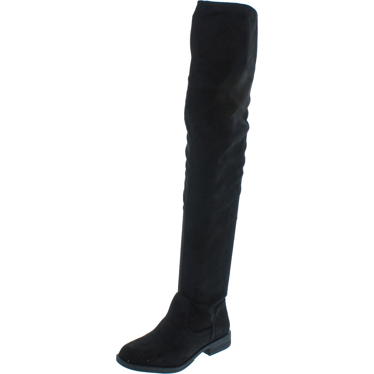 black suede riding boots