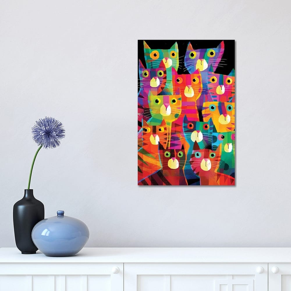 iCanvas "Shifty Cats" by Gareth Lucas Canvas Print