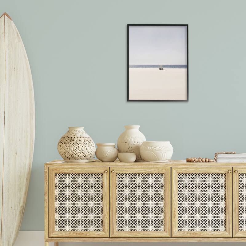 Stupell Distant California Beach Hut Framed Giclee Art Design By Gemma Bardot