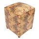preview thumbnail 8 of 7, Chinese Nature-sceen Clem Italian Velvet Upholstered Ottoman