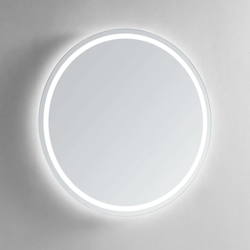 Modern Mirrors Solstice Round LED Lighted Bathroom Vanity Mirror, Wall Mounted Makeup Mirror with Defogger - 24 Inches - 40*40