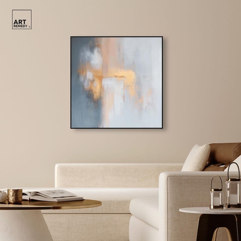 Coral Hues Canvas by Art Remedy