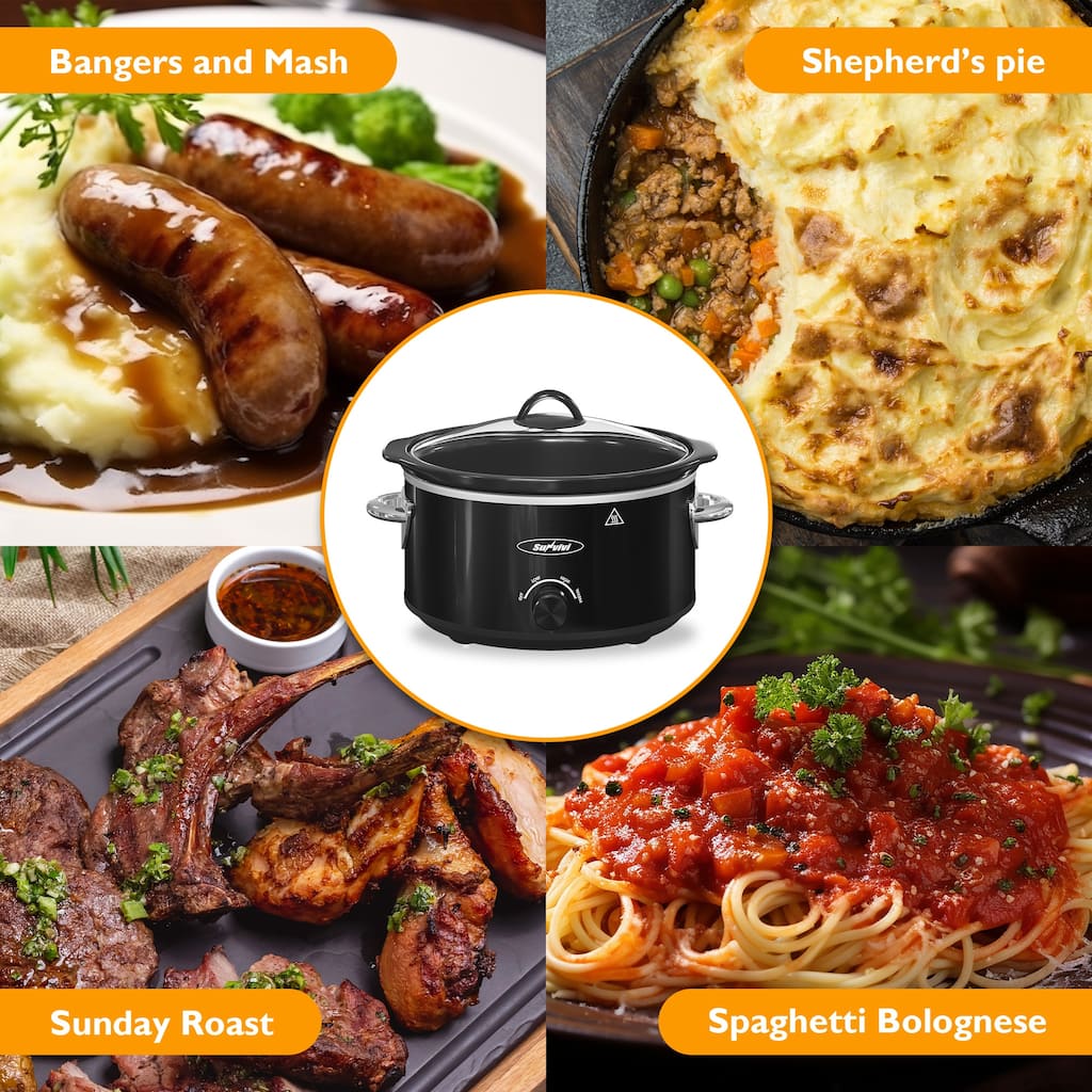 4 Quart Slow Cooker with 3 Heating Settings