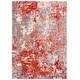 preview thumbnail 53 of 113, SAFAVIEH Aston Fedra Modern Abstract Rug 5'3" x 7'7" - Red/Grey - Rectangle