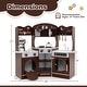preview thumbnail 4 of 6, Corner Play Kitchen Wooden Kids Kitchen Playset w/Lights & Sound