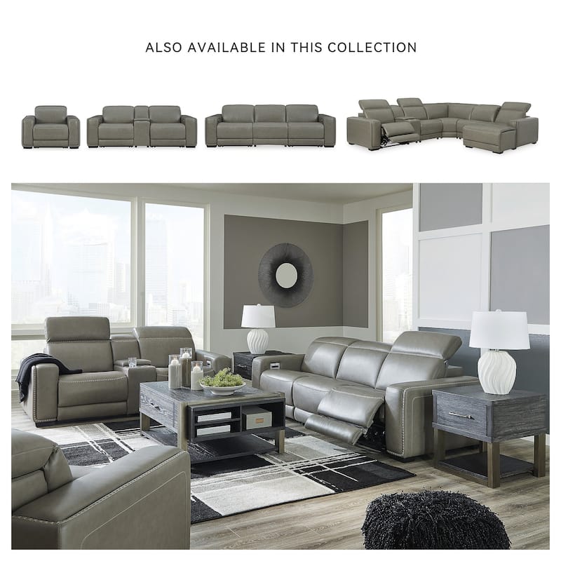 Signature Design by Ashley Correze Gray 3-Piece Power Reclining Sofa - 116.5"W x 41"D x 33.25"H