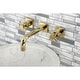 preview thumbnail 10 of 22, Kingston Brass Concord Two-Handle 3-Hole Wall Mount Bathroom Faucet