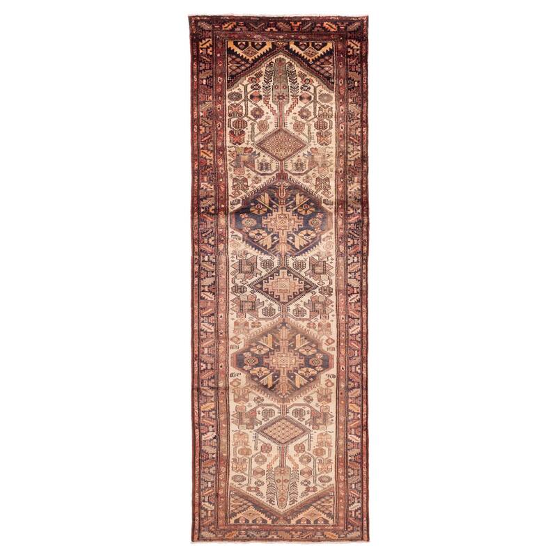 ECARPETGALLERY Hand-knotted Anadol Cream Wool Rug - 3'7 x 10'9