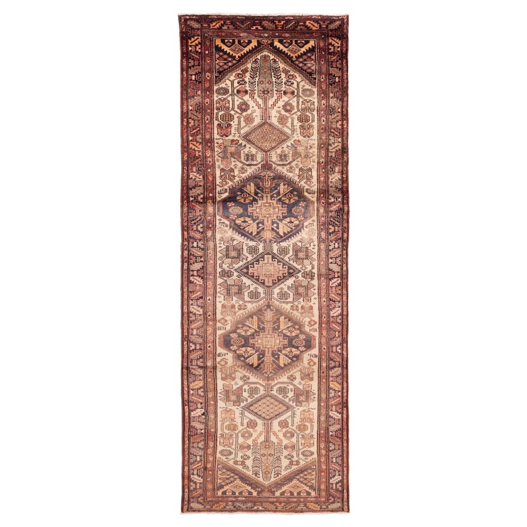 ECARPETGALLERY Hand-knotted Anadol Cream Wool Rug - 3'7 x 10'9