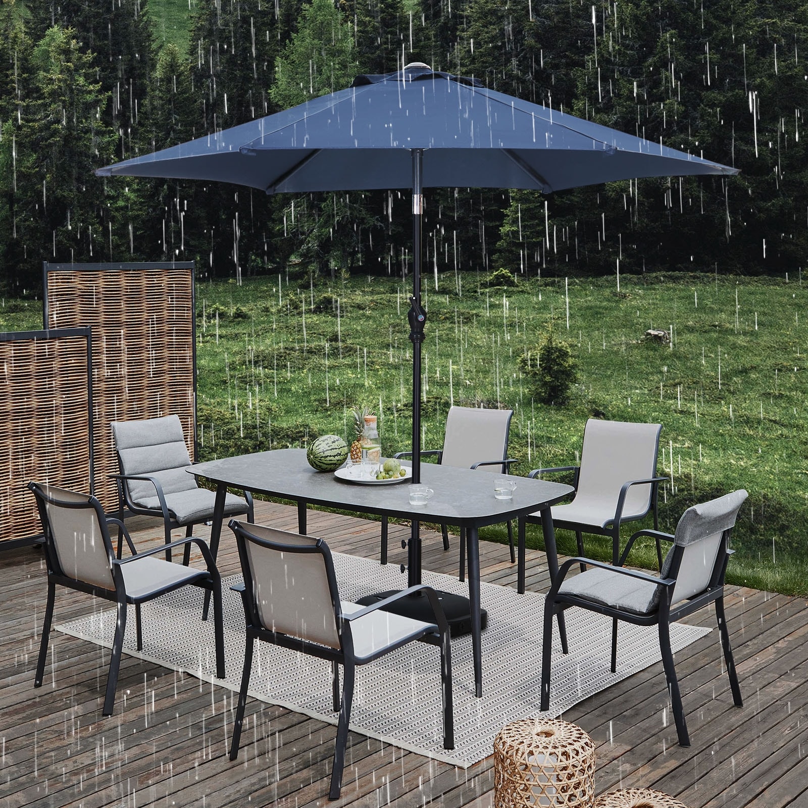 Ainfox Patio Umbrella Without Base for Garden Patio