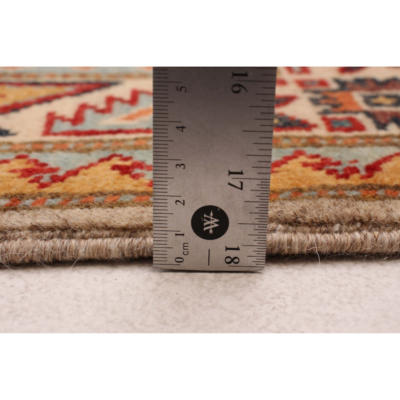 ECARPETGALLERY Hand-knotted Uzbek Ghazni Khaki Wool Rug - 2'9 x 9'8