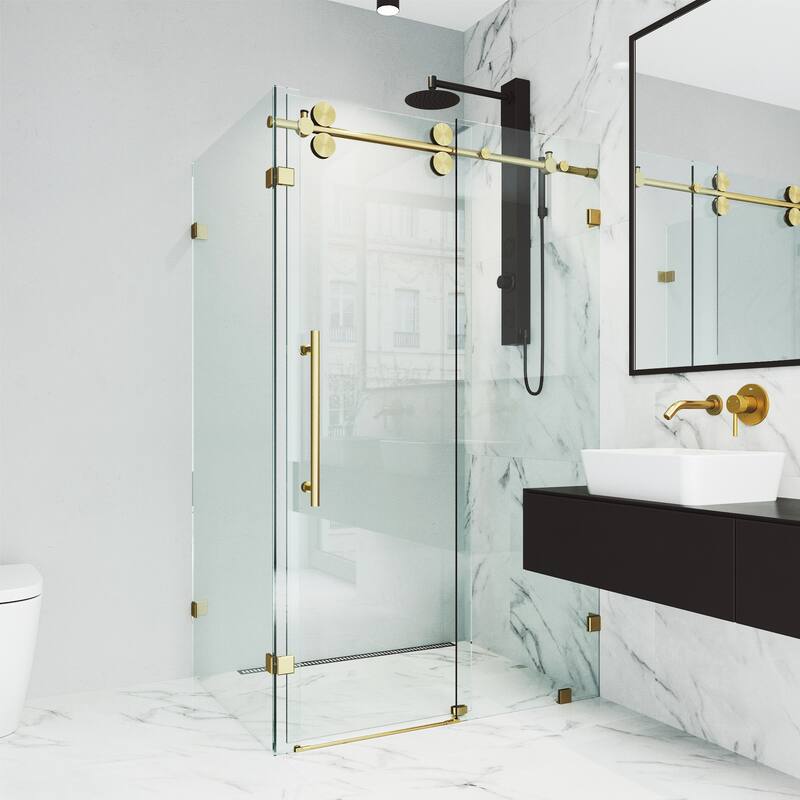 VIGO Winslow Frameless Sliding Shower Enclosure