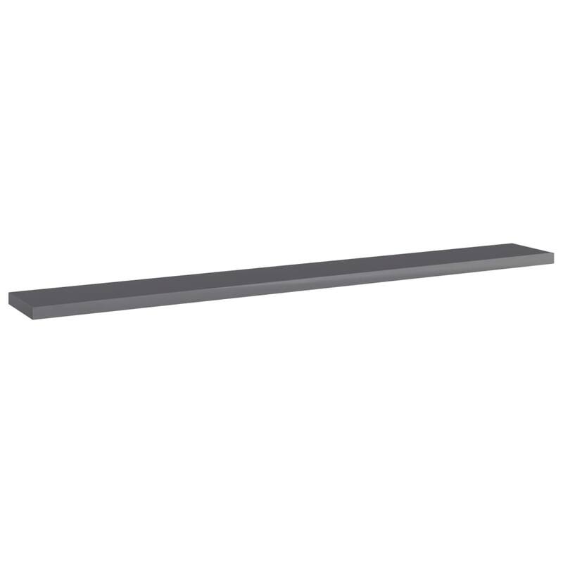vidaXL Bookshelf Boards 8 pcs High Gloss Gray 31.5"x3.9"x0.6" Chipboard