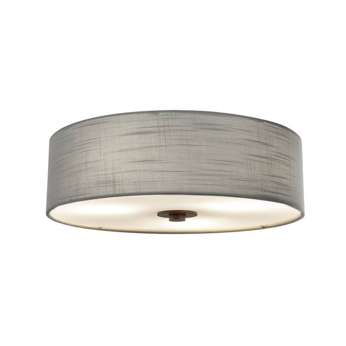 EVOLV Textile Classic 15-inch Dark Bronze Close-to-Ceiling Drum
