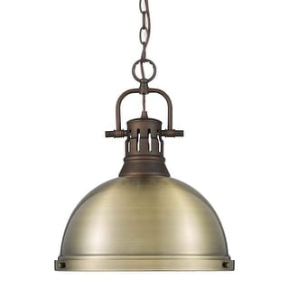 Golden Lighting 3602-L RBZ Duncan 14" Wide Pendant