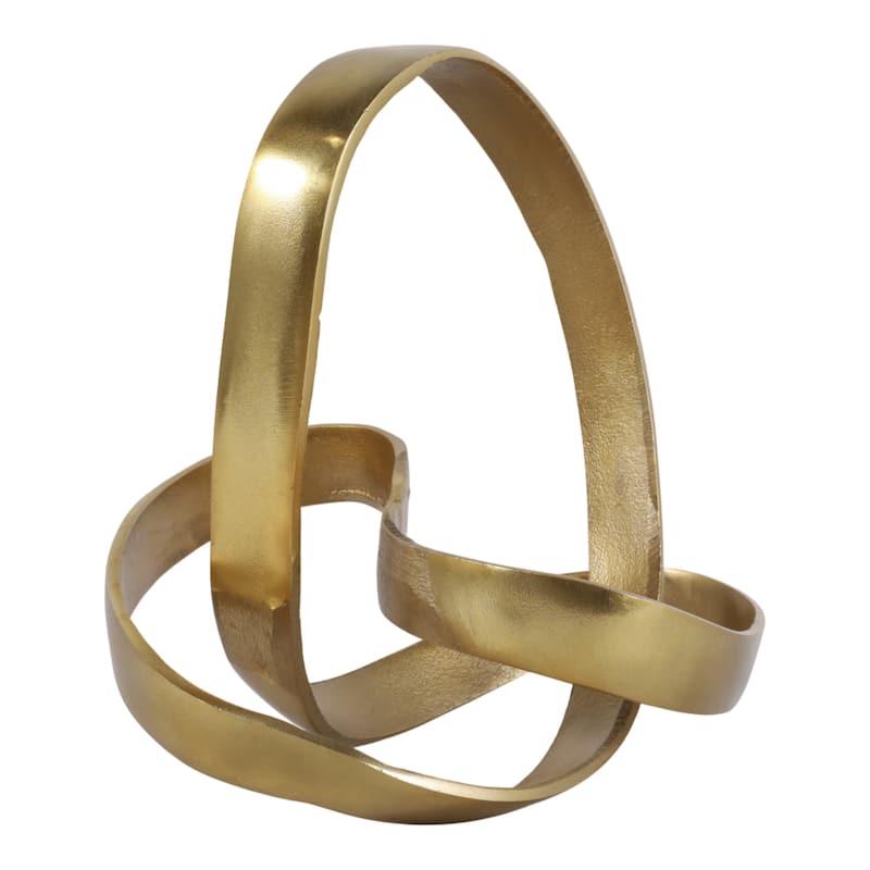 Decorative Aluminum Metal Knot Sculptural - 11"