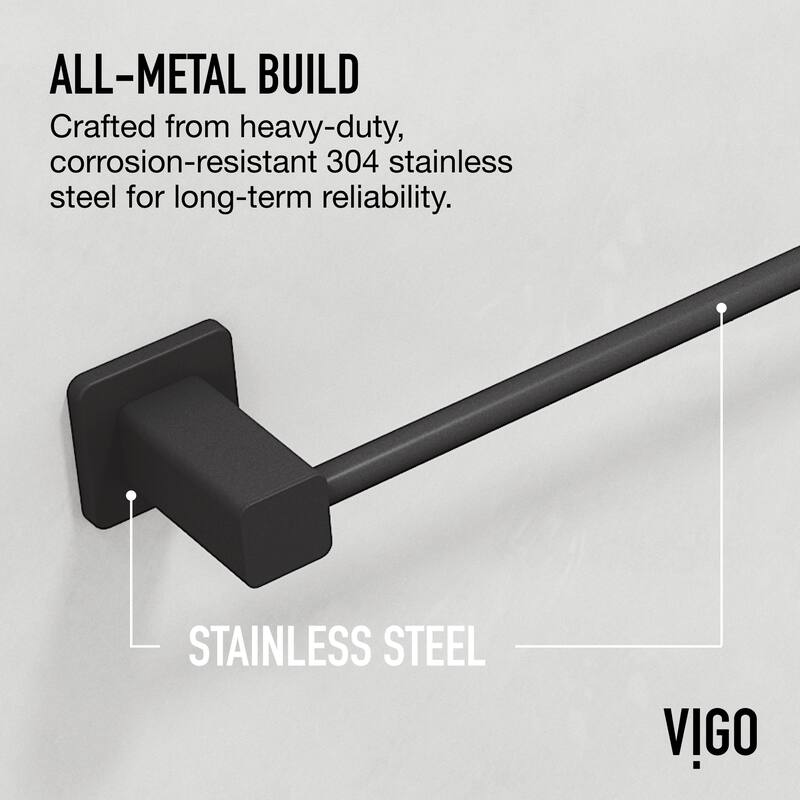 VIGO Meridian 3-Piece Bathroom Hardware Accessory Set with 24 in. Towel Bar, Toilet Paper Holder, Hand Towel Holder