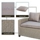 preview thumbnail 6 of 12, Patio Outdoor Furniture PE Rattan Wicker Conversation Set All-Weather Sectional Sofa Set with Table & Soft Cushions