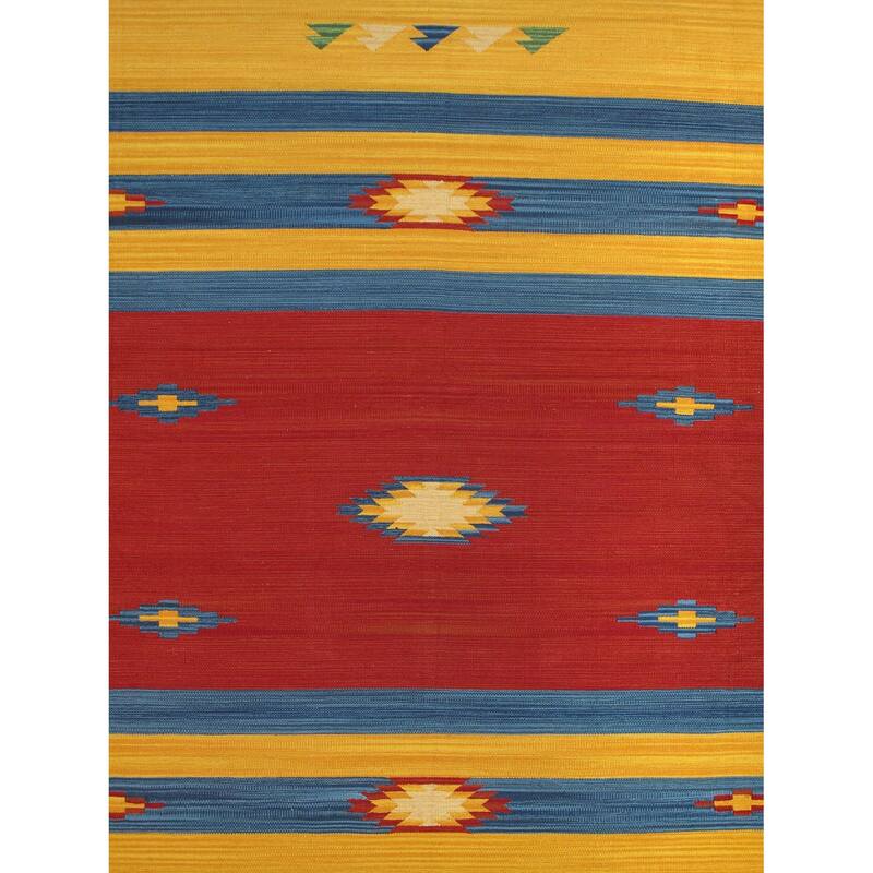 Pasargad Home Anatolian Kilim Hand-Woven Cotton Area Rug