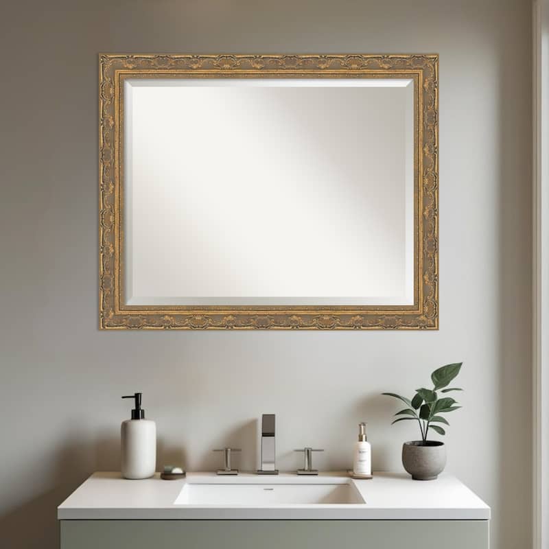 Filigree Beveled Framed Bathroom Vanity Wall Mirror