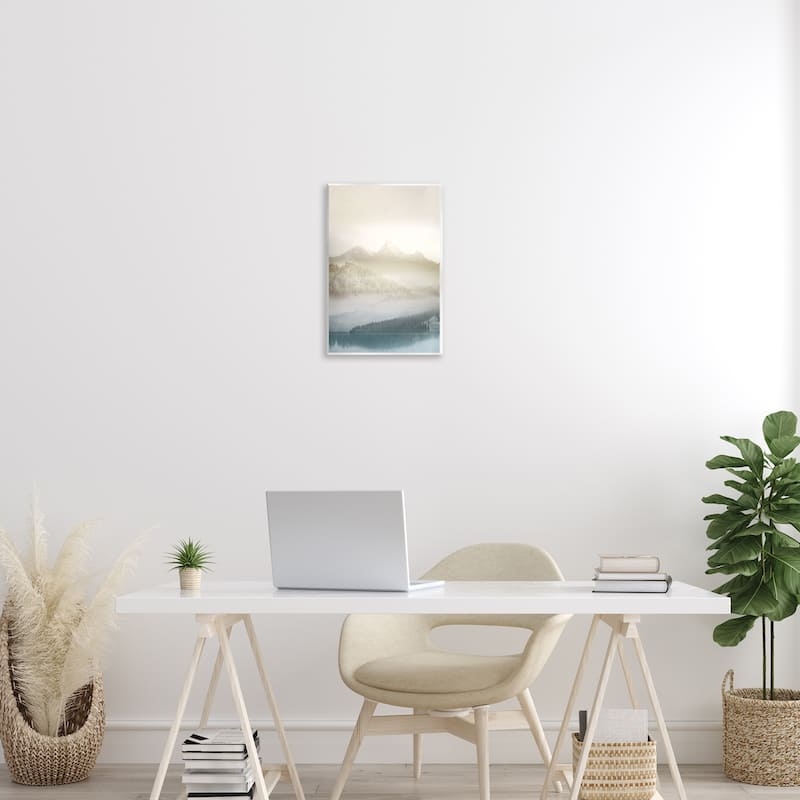 Stupell Vanilla Mountain Peaks View Wall Plaque Art Design By Gemma Bardot