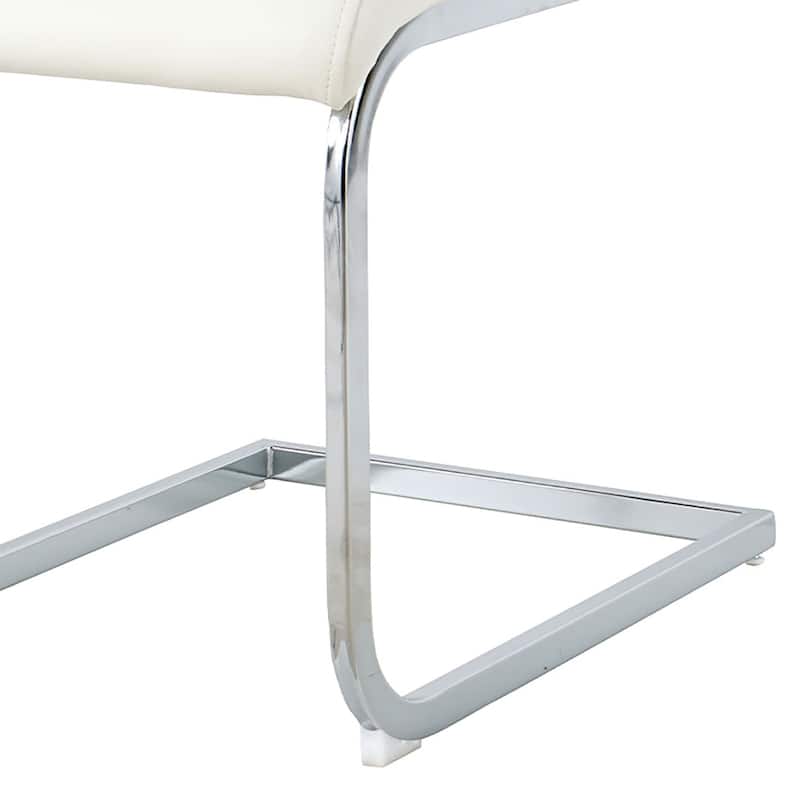 Classic Set of 6 PU Upholstered Dining Chairs - N/A