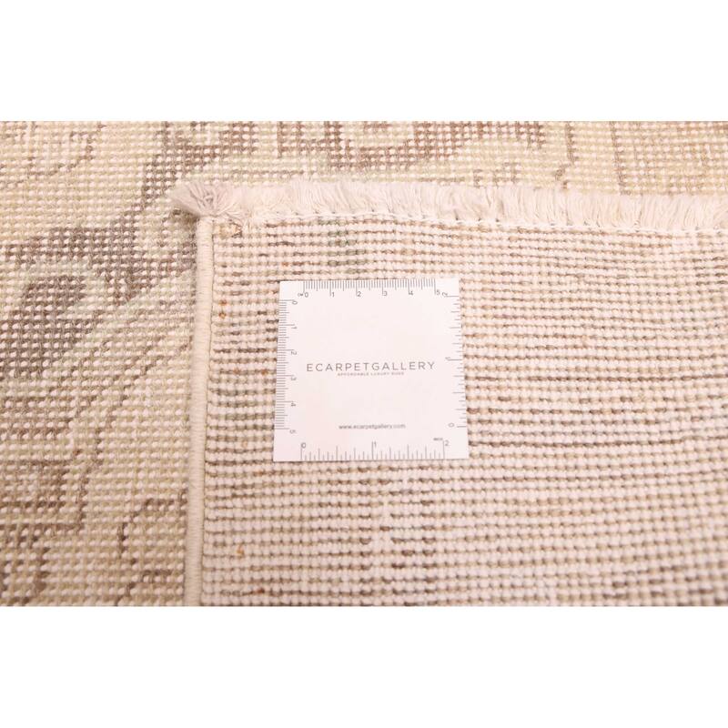 ECARPETGALLERY Hand-knotted Antalya Vintage Beige Wool Rug - 9'10 x 12'7