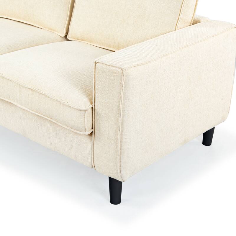 SAFAVIEH Couture Kalyna 3.5-Seater Sofa - 96"W x 33"D x 33"H