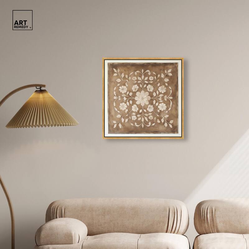 Floral Mandala Canvas by Art Remedy