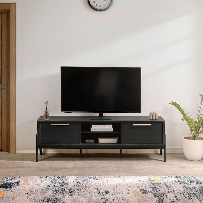 NPD Furniture Heaton 60.5 Inch Low TV Stand with Storage