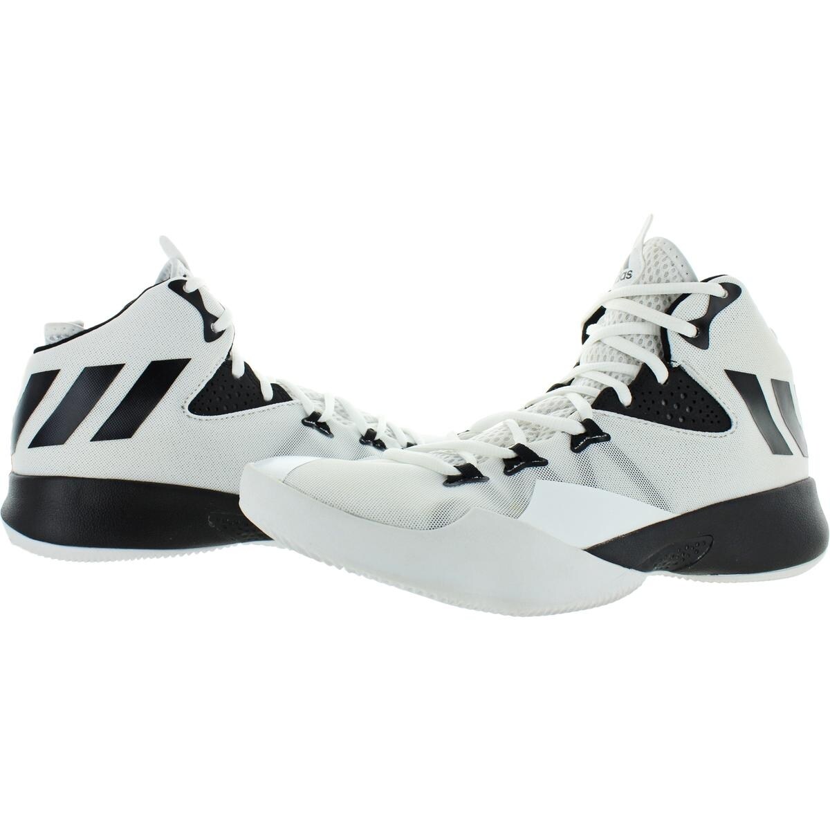 Shop Adidas Mens Dual Threat 2017 Basketball Shoes Faux Leather