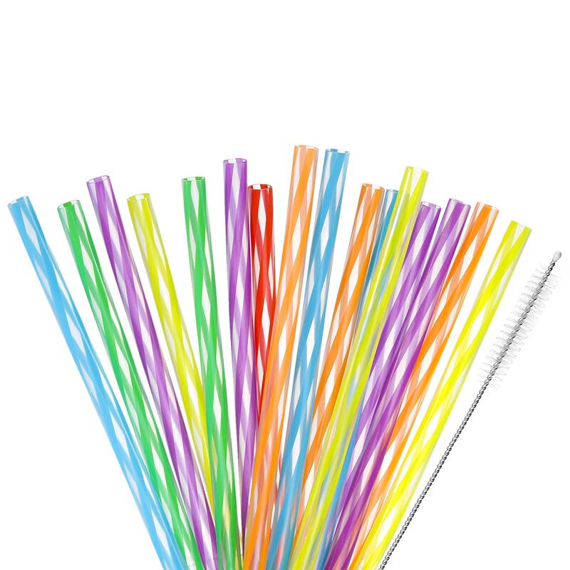 Reusable Straw, 48pcs Colorful Printing Hard Straw - Multicolor