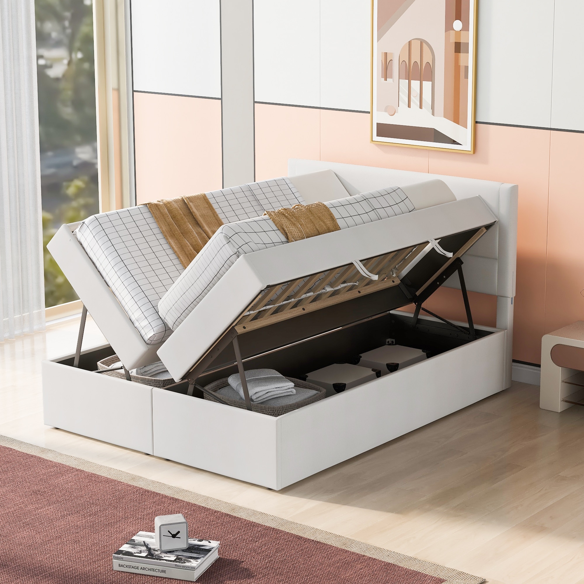 Bed frame deals with no underneath