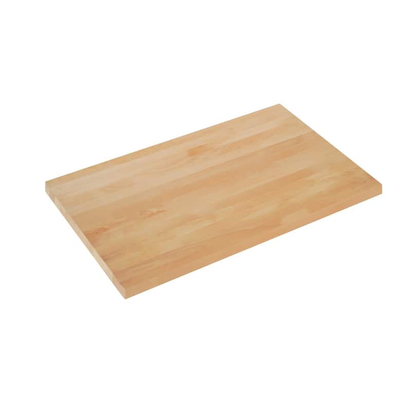 Commercial Solid Wood Tabletop with Support Bars for Indoor Use - Natural - 30"W x 48"D x 1.5"H