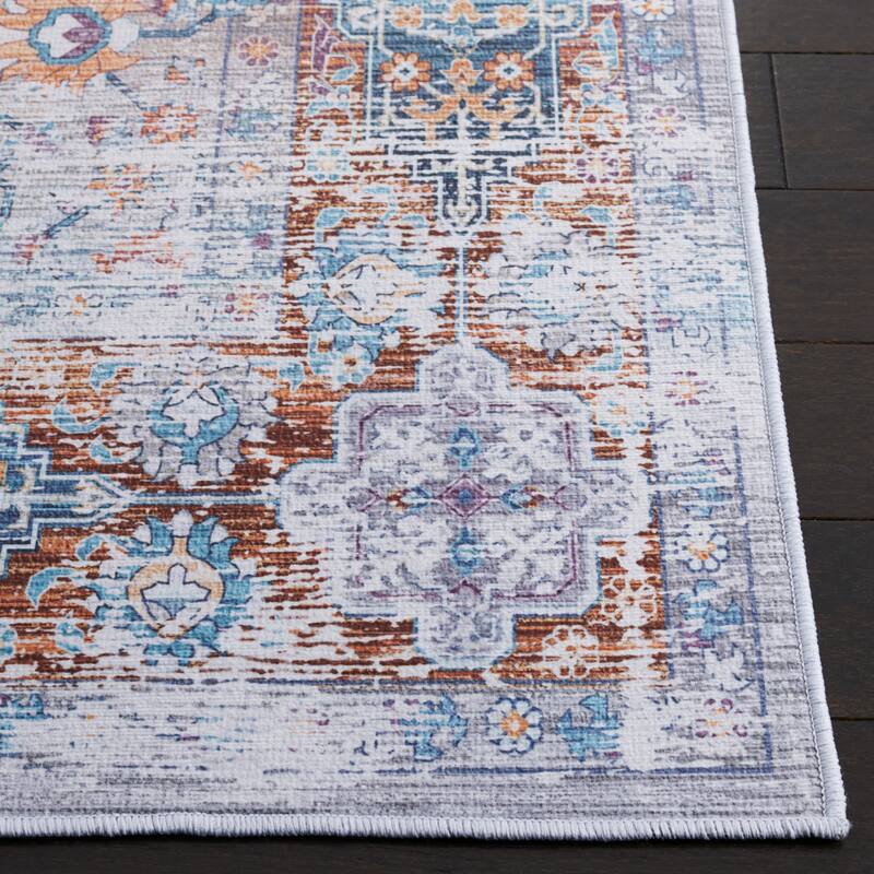 SAFAVIEH Tucson Machine Washable Slip Resistant India Traditional Rug