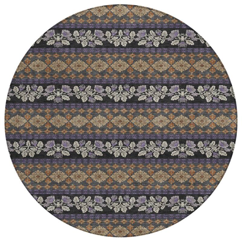 Machine Washable Indoor/ Outdoor Stripe Sochi Chantille Rug