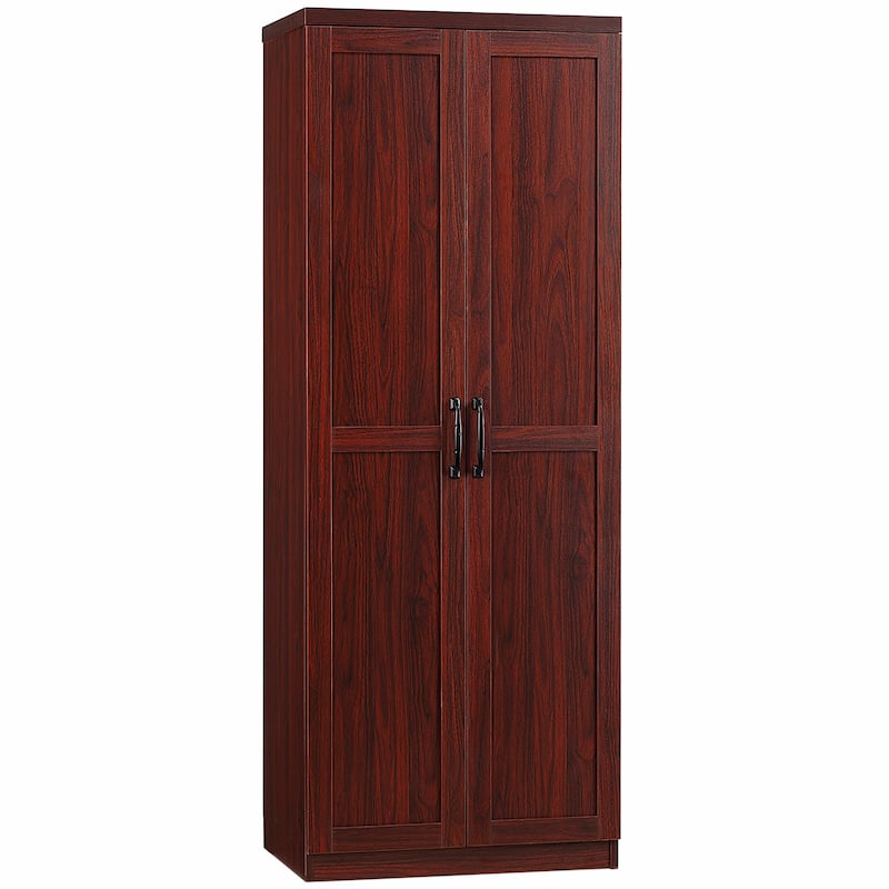 HOMCOM 63" 2-Door Kitchen Pantry, Freestanding Storage Cabinet with 5-tier Shelving and 2 Adjustable Shelves for Dining Room