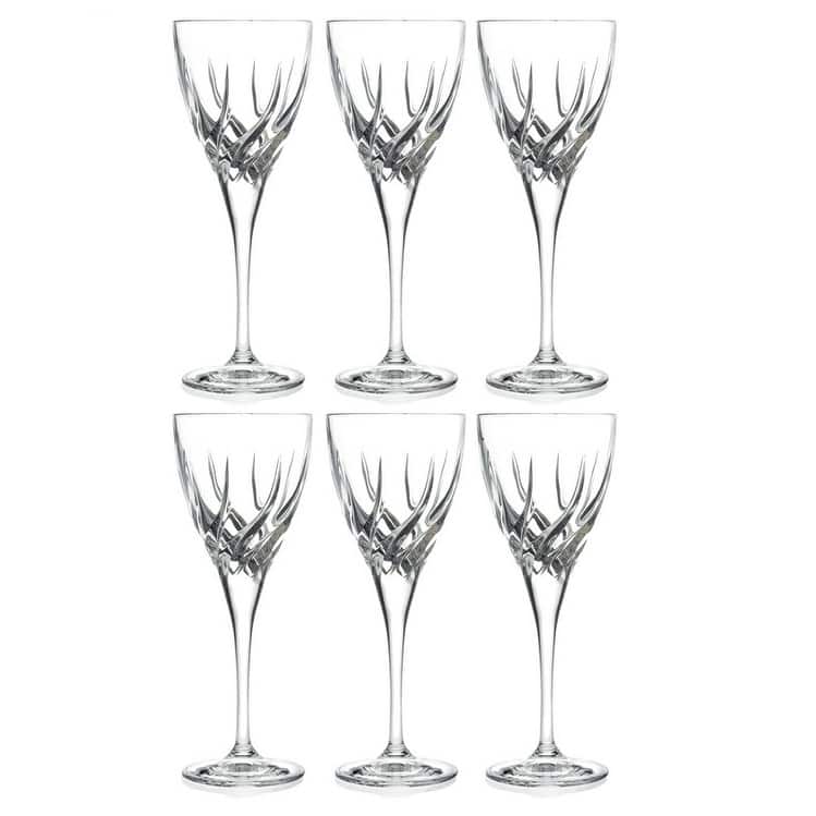 Majestic Gifts Inc. Glass Wine Goblets -8.3 Oz.-Set/6 - 8.2" x 3.2"