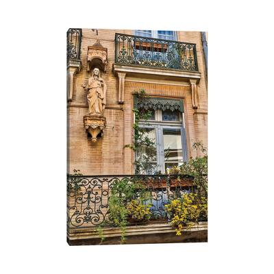iCanvas "France, Toulouse. Balcony and door." by Hollice Looney Canvas Print
