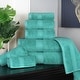 preview thumbnail 129 of 198, Egyptian Cotton 8 Piece Ultra Plush Solid Towel Set by Miranda Haus Turquoise