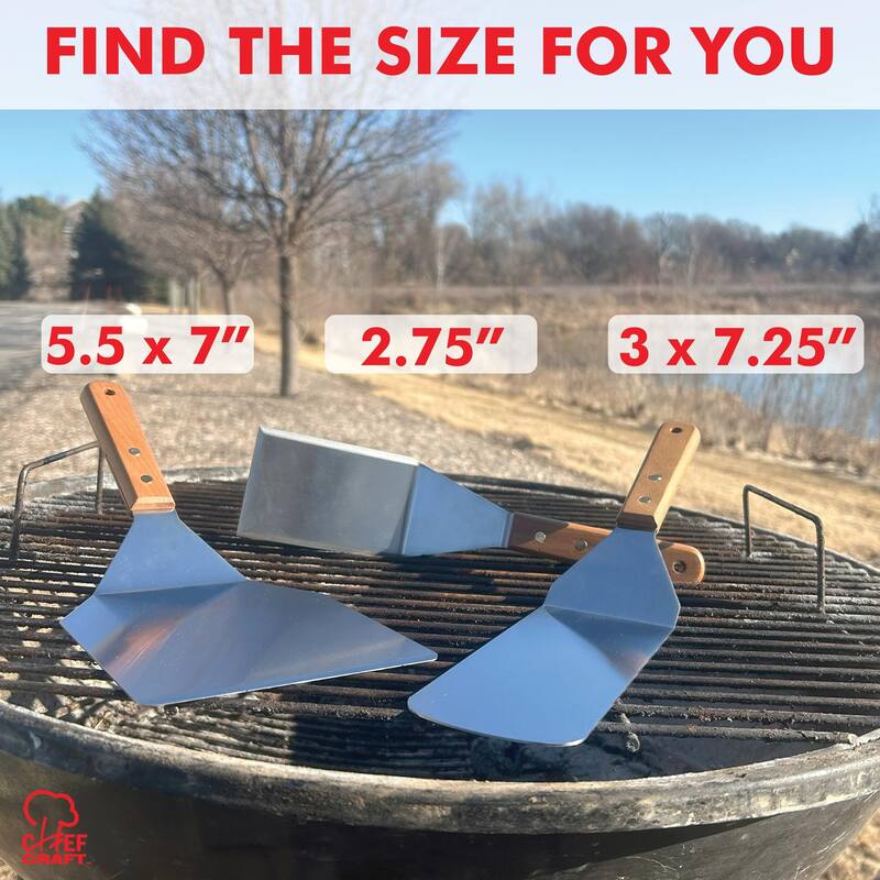 Chef Craft 12-inch Extra-Large Stainless Steel BBQ Griddle Turner