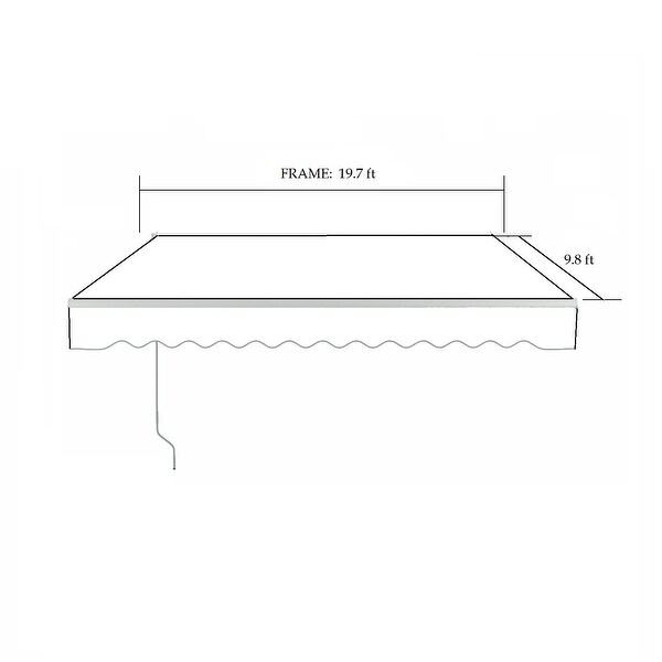 ALEKO Retractable 20 x 10 Feet Motorized Deck Patio Awning Brown Color