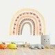 preview thumbnail 3 of 1, Neutral Rainbow Wall Decal Nursery Decor. 36 tall x 55 wide inches - Multi-Color