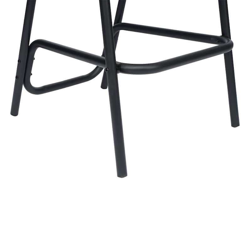 Commercial Indoor-Outdoor Rattan Restaurant Barstool with Aluminum Frame - N/A