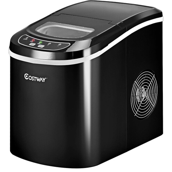 Costway Black Portable Compact Electric Ice Maker Machine ...