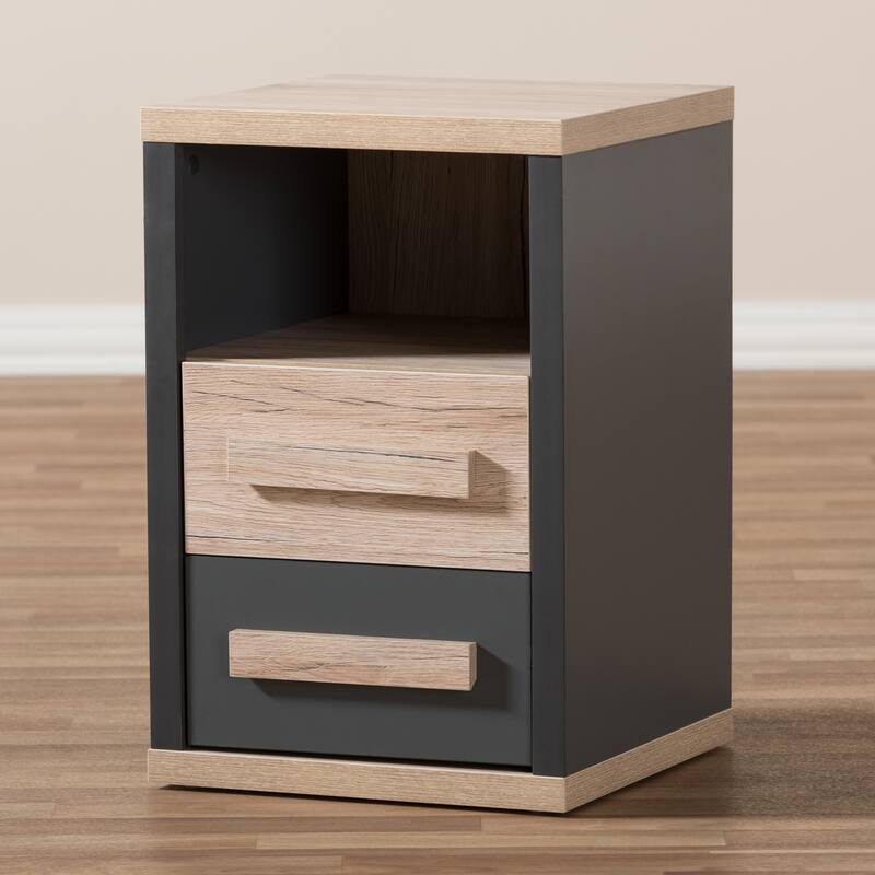 Silver Champagne Nightstand with Mirror Trim and Spacious Drawers - Elegant Bedside Storage